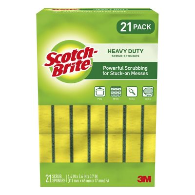 Scotch-Brite Heavy Duty Scrub Sponges, For Washing Dishes and Cleaning  Kitchen, 6 Scrub Sponges