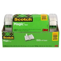 Scotch Magic Tape with Refillable Dispenser, ?" x 850", 6 Pack