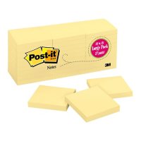 Post-it Notes, 3" x 3", Canary Yellow, 27 Pads, 2,700 Total Sheets