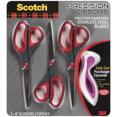 3M Scotch Precision Ultra Edge 8 Scissor Scissors 3 count 3-8 inch 3 inch  8 in