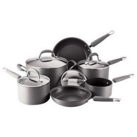 Kitchen Aid Hard Anodized Cookware Set 10pc Sam S Club