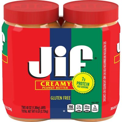 Jif Creamy Peanut Butter 48 oz. 2 pk. Sam s Club