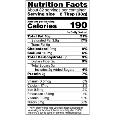 Jif peanut 2025 butter ingredients xylitol