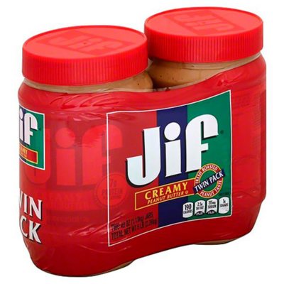 Jif Creamy Peanut Butter, 40 oz Jar, 8 Count Case : Smucker Away