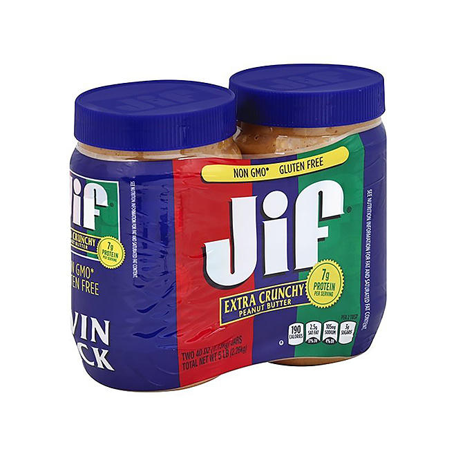 Jif Extra Crunchy Peanut Butter (40 oz., 2 pk.)