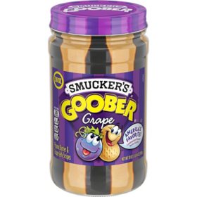 Smucker’s Goober Peanut Butter and Grape Jelly Stripes Jar, 30 oz.