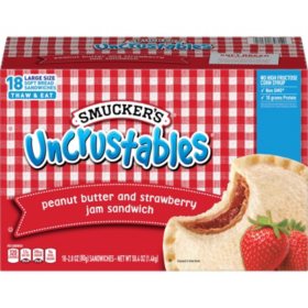 Smucker's Uncrustables Peanut Butter and Strawberry Jam Sandwiches 50.4 oz., 18 pk.