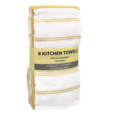 Zulay Kitchen Absorbent Kitchen Towels Cotton - Gray, 8 - Kroger