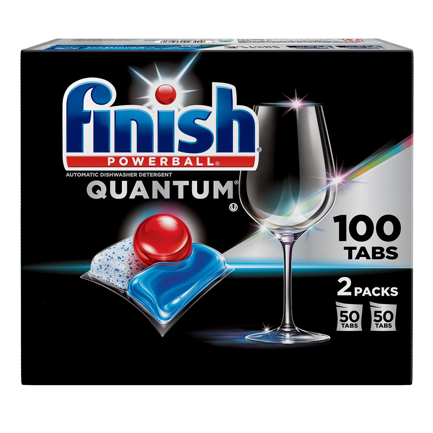 100-Count Finish Quantum Powerball Dishwasher Detergent Tablets