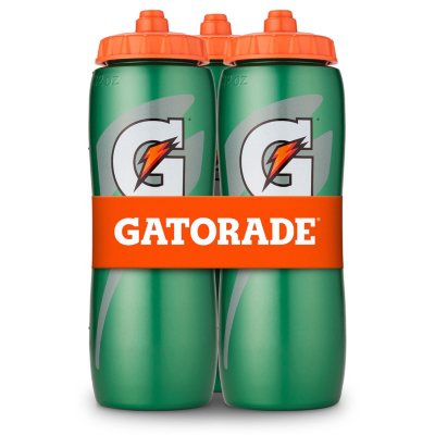 New GATORADE SQUEEZE SPORTS WATER BOTTLE 32 OZ Retro Logo GROOVED GRIP 