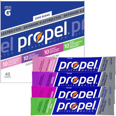 Propel Electrolytes, Zero Sugar, Variety Pack - 40 pack, 0.08 oz packets