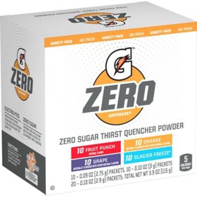 Gatorade G Zero Powder Variety Pack 40 pk.