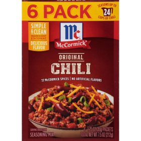 McCormick Chili Original Seasoning Mix (1.25 oz., 6 pk.)