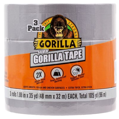 Gorilla Ultra Durable Silver 35 Yard Tape, 3 Pack Sam's Club