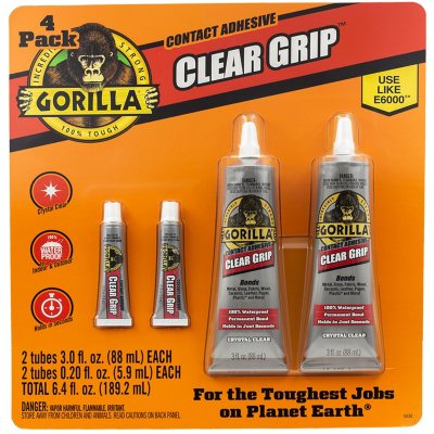Gorilla 3 Fl Oz Tube Clear Grip Contact Adhesive : Target
