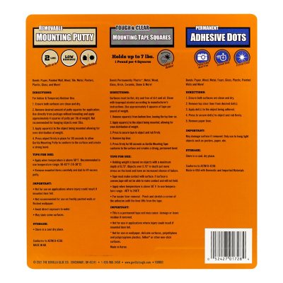 Gorilla Tough & Clear Double Sided Mounting Tape Squares, 24 1