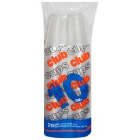 Club Cups® 10 oz. Clear Plastic Cups - 200 ct.