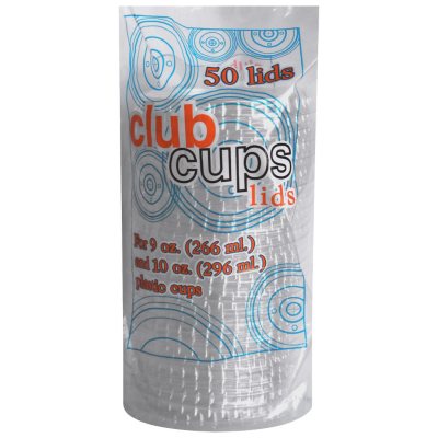 Club Cups 9 oz. & 10 oz. Clear Plastic Lids 50 ct. 10 pk. Sam's Club