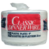 Classic DinnerWare 9" Plastic Plates, 125 ct.