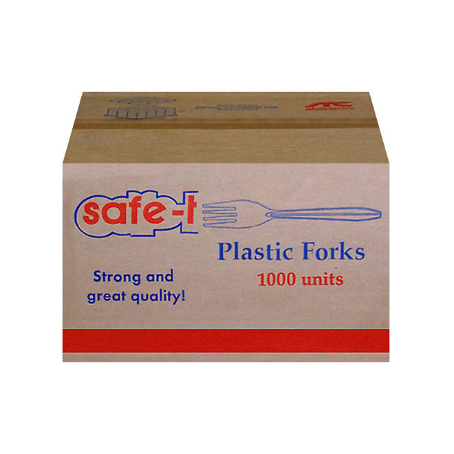 Safe-T Plastic Forks - 1000 ct.