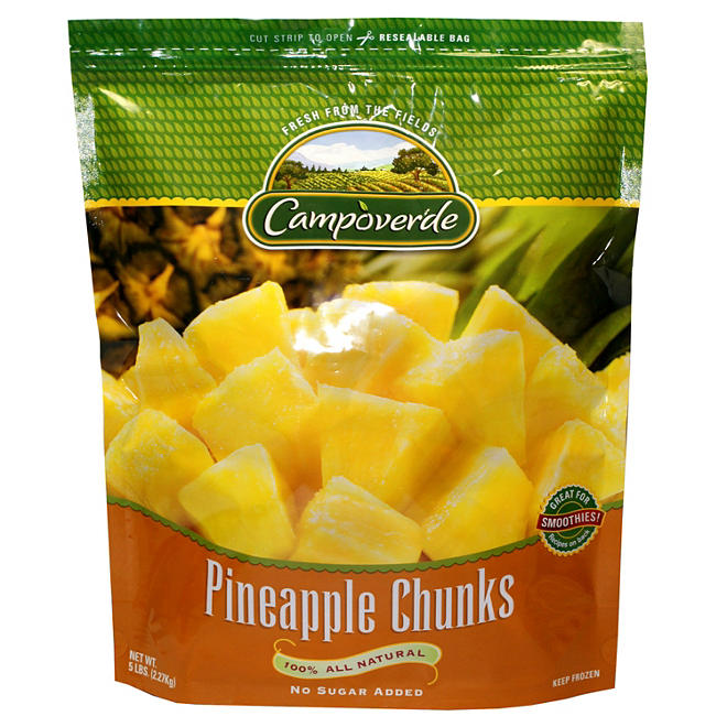 Campoverde Pineapple Chunks, Frozen (5 lbs.)