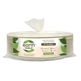 Earth Table Compostable 9" Plate 75 ct.