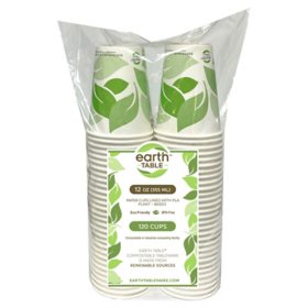 Earth Table Compostable Paper Cups 12 fl. oz., 120 ct.