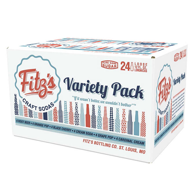Fitz's Longnecks Variety Pack (12 oz., 24 pk.)