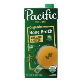 Pacific Foods Organic Unsalted Chicken Bone Broth, 32 oz.