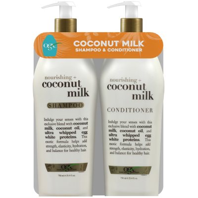 OGX Coconut Milk Nourishing Shampoo and Conditioner Twin Pack with Pump  ( oz., 2 ct. ) - Sam's Club