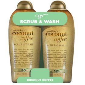 OGX Smoothing Coconut and Coffee Scrub Wash (19.5 fl. oz., 2 pk.)