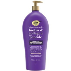OGX Volume & Strength + Biotin & Collagen Shampoo, 40 oz.