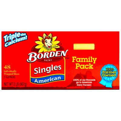 Borden American Cheese 2 lbs. 48 slices Sam's Club