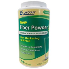 Guardian Completely Dissolvable Clear Prebiotic Plant-Based Fiber Powder Supplement 190 ct.