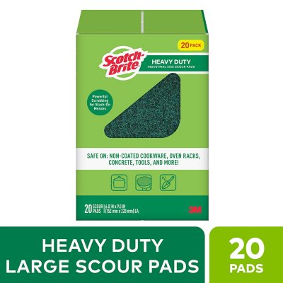 Scotch-Brite Heavy Duty Industrial Sized Scour Pads (20ct