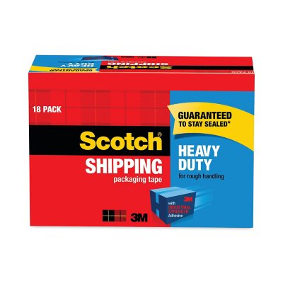 SCOTCH 3850-8 PACKING TAPE REFILL HEAVY DUTY 1.88 INCH x 54.6 YARD CLEAR 8 ROLLS