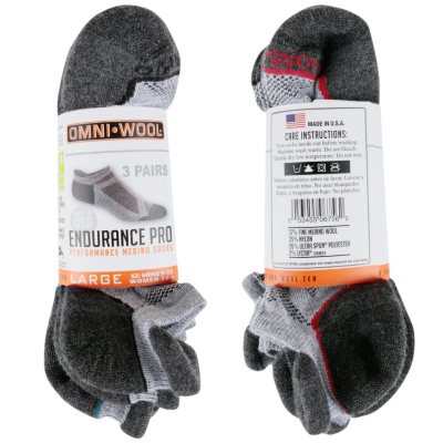 Omniwool No Show Merino Wool Sock - Sam's Club