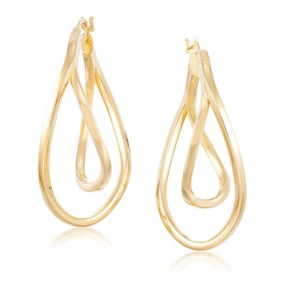 14k Gold Double Hoop Earrings - Sam's Club