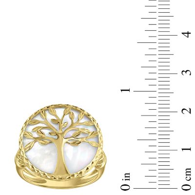 Tree Of Life Mother Of Pearl Ring 14K Yellow Gold - Sam's Club Tree Of Life Mother Of Pearl Ring 14K Yellow Gold - Sam's Club