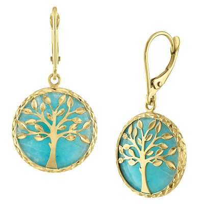 Tree of life earrings deals white gold