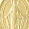 Tri-Color, variant on High Polish Rosary Bead Necklace in 14K Gold