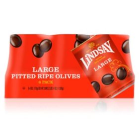 Lindsay® Large Pitted Olives 6 oz., 6 pk.