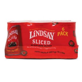Lindsay Sliced Black Ripe Olives 6.5 oz., 6 pk.
