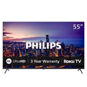 Philips 55" Class 6600 Series 4K UHD Roku Smart TV