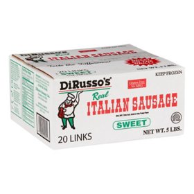 DiRusso's Sweet Italian Sausage Links, Frozen 5 lbs.