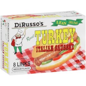 DiRusso's Turkey Italian Sausage Links, Frozen 2 lbs.