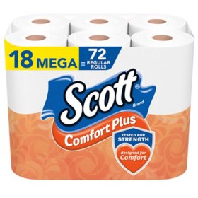 Scott ComfortPlus Toilet Paper 425 sheets/roll, 18 Mega rolls