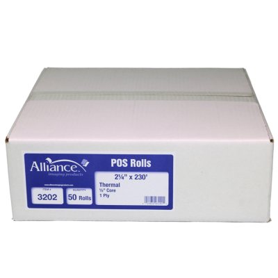 Alliance Thermal Paper Receipt Rolls, 2 1/4