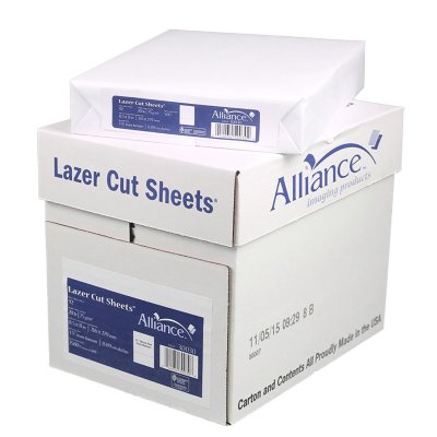 Custom Cut-Sheet Copy Paper, 92 Bright, Micro-Perforated 3.5 From