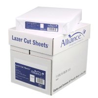 Alliance Laser Cut Sheet Paper, Perforated 3 1/2" from Bottom, Letter, 2,500 Sheets